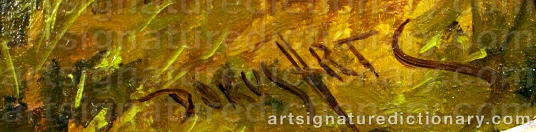 Authentic signature by Dorus ARTS on artwork