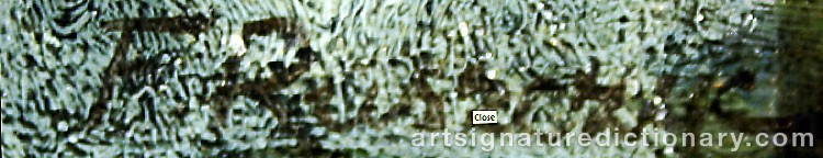 Authentic signature by Ferdynand RUSZCZYC on  artwork