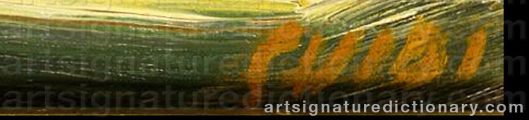 Authentic signature by Virgilio GUIDI on artwork