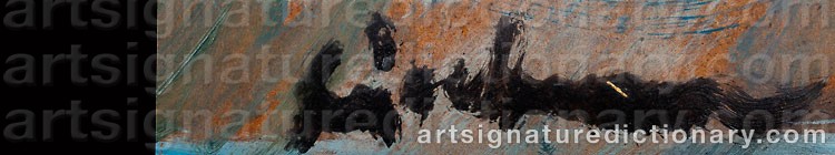 Authentic signature by Paavo SIRKKUNEN on  artwork