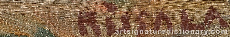 Authentic signature by Kaapo RISSALA on artwork