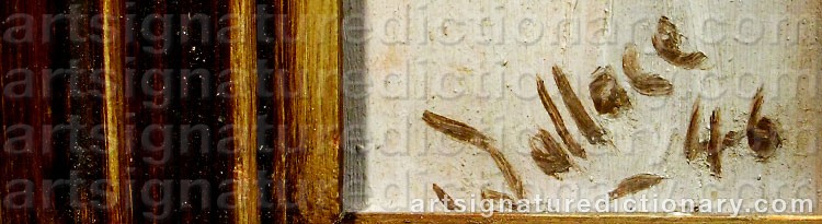 Authentic signature by Stig ‘Wallace’ WALLGREN on  artwork