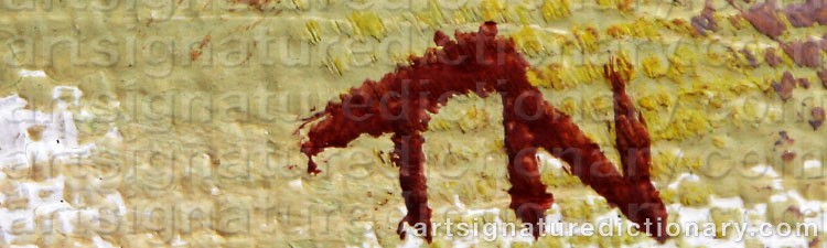 Authentic signature by Tage NILSSON on  artwork