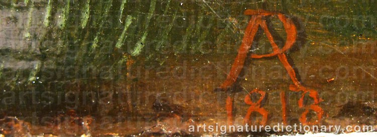 Authentic signature by Antoine A.j. PAYEN on  artwork