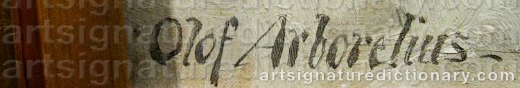 Signature by Olof ARBORELIUS