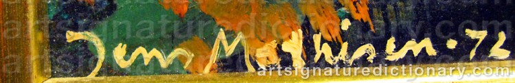Authentic signature by Jens MATHISEN on artwork
