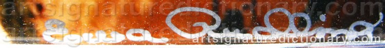 Authentic signature by Ewa RUDLING on artwork