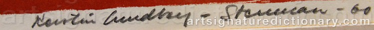 Authentic signature by Kerstin LUNDBERG-STENMAN on Drawing/Graphic/Print artwork