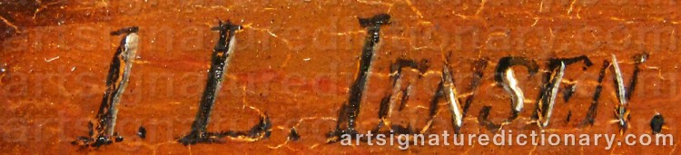 Signature by Johan Laurentz JENSEN