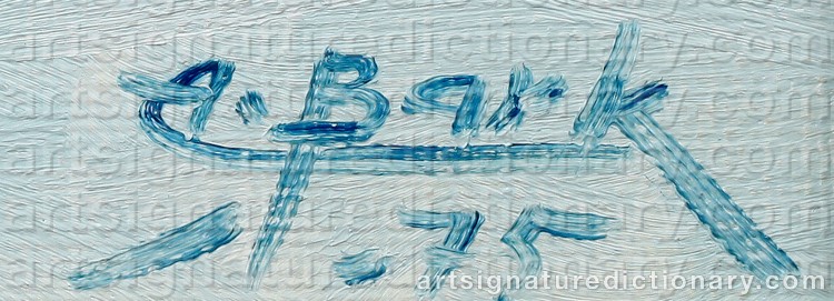 Authentic signature by Arne BARK on Painting/Watercolour artwork