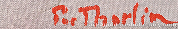 Authentic signature by Per THORLIN on  artwork