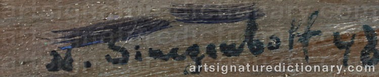 Authentic signature by Nikolas SINEZOUBOFF on Painting/Watercolour artwork