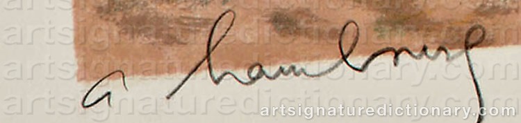 Signature by André HAMBOURG
