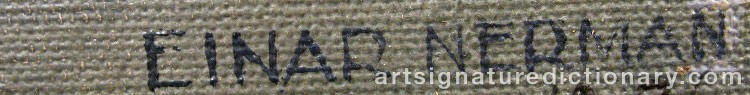 Signature by Einar NERMAN