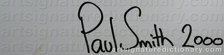 Authentic signature by Paul M. SMITH on  artwork