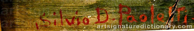 Authentic signature by Sylvius D. PAOLETTI on  artwork