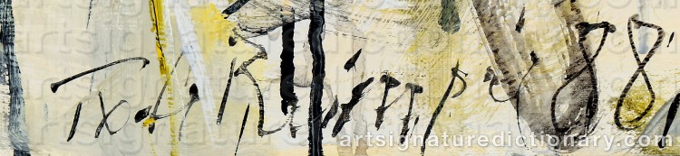 Authentic signature by Thibaut De REIMPRÉ on  artwork