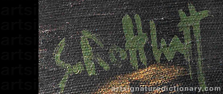 Authentic signature by Karl SCHMIDT-ROTTLUFF on artwork