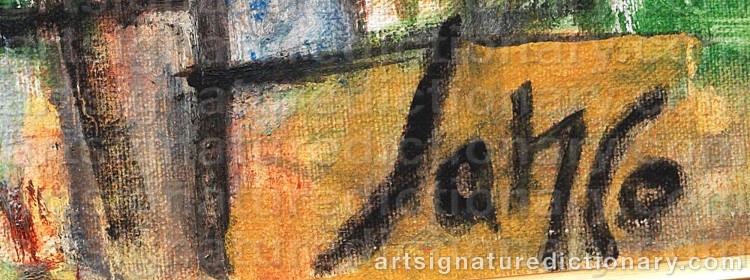 Authentic signature by Marcel Hermann JANCO on  artwork