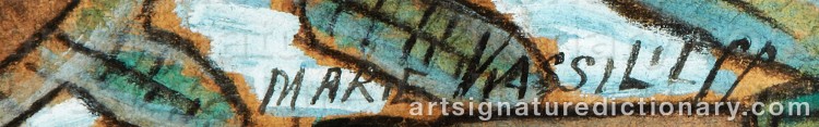Signature by Marie Ivanovna VASSILIEFF