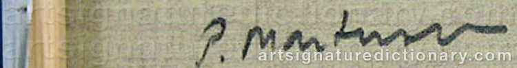 Authentic signature by Peter MARTENSEN on artwork