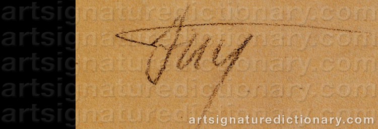 Authentic signature by Vladimir Evgrafovich TATLIN on artwork