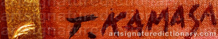 Authentic signature by Tadeuz KAMASA on artwork