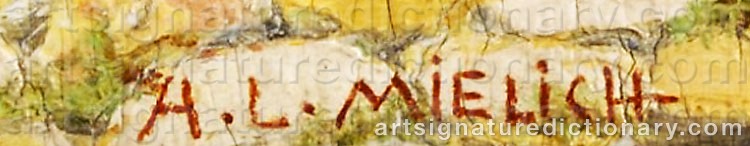 Signature by Leopold Alphons MIELICH