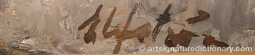 Authentic signature by Elvira ELFSTRÖM on  artwork