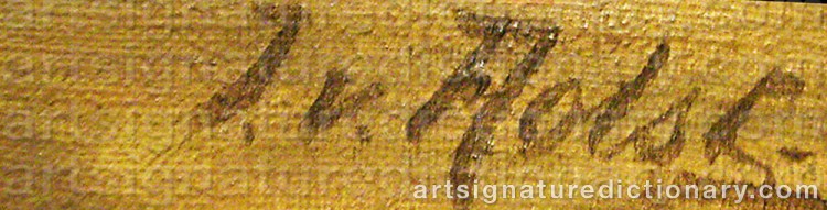 Signature by Johan Von HOLST