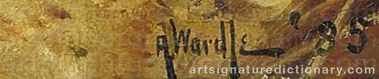 Authentic signature by Arthur WARDLE on Painting/Watercolour artwork