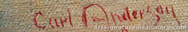 Authentic signature by Carl ANDERSON on  artwork