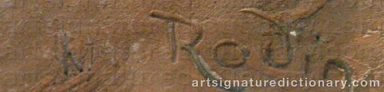 Signature by Auguste RODIN