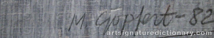 Authentic signature by Mona GÖPFERT on artwork