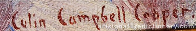 Authentic signature by Colin Campbell COOPER on Painting/Watercolour artwork