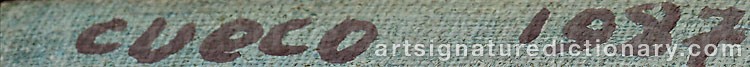 Authentic signature by Henri CUECO on  artwork