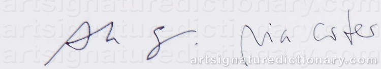 Authentic signature by Sarah & Nina COOPER & GORFER on Drawing/Graphic/Print artwork