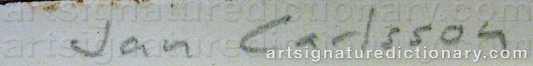 Signature by Jan Albert CARLSSON