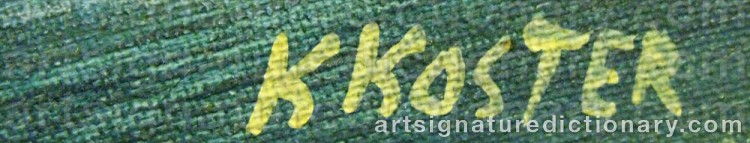 Signature by Klaas KOSTER