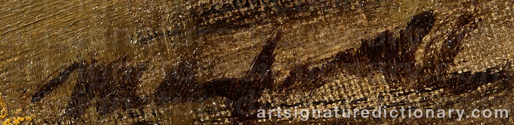 Authentic signature by Robert Edwin MAXWELL on  artwork