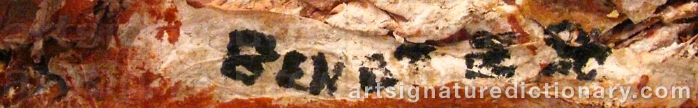 Authentic signature by Bengt ERIKSSON on  artwork