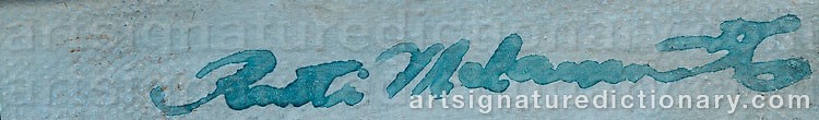 Authentic signature by Pentti MELANEN on artwork
