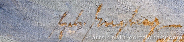 Authentic signature by Gabriel ENGBERG on Painting/Watercolour artwork