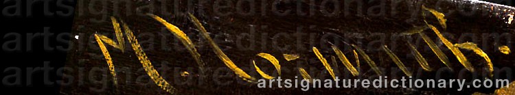 Authentic signature by Margarethe HORMUTH-KALLMORGEN on  artwork