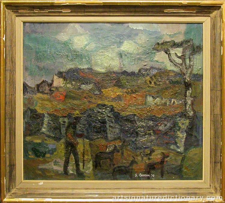 Close-up details showing Sven ‘X:et’ ERIXSON signature forgery characteristics