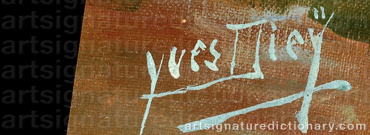 Authentic signature by Yves DIEY on  artwork