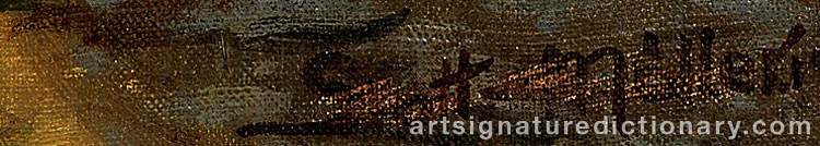 Authentic signature by Harald SLOTT-MØLLER on  artwork