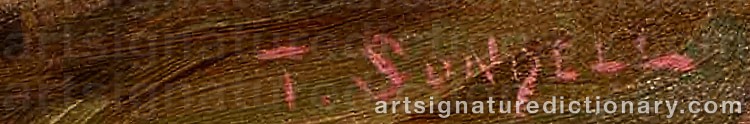 Authentic signature by Thure SUNDELL on Painting/Watercolour artwork