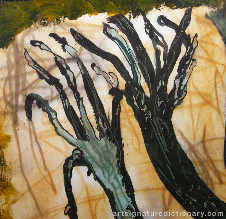 Close-up details showing Martin BURGOS signature forgery characteristics