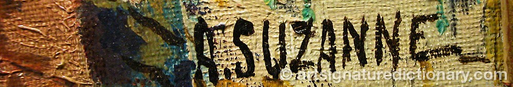 Authentic signature by André SUZANNE on  artwork